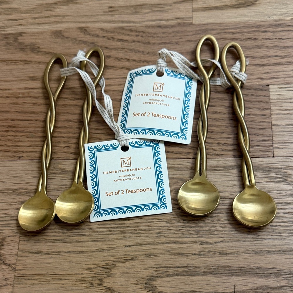 Gold Teaspoon tapas set of 2